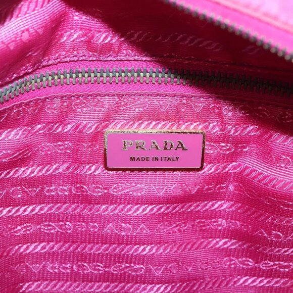 PRADA Hand Bag Nylon 2way Pink Gold Auth 120480 - Picture 10 of 16